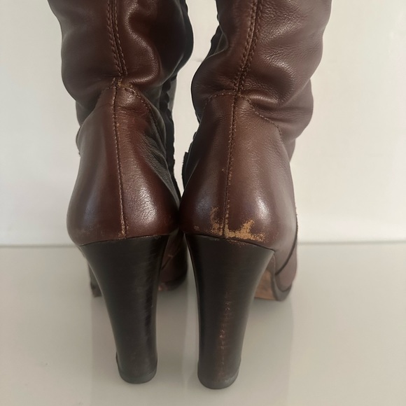 Banana Republic Luella Boots Dark Cognac Soft Leather - Picture 6 of 6